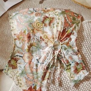 SHEIN Pastel Floral Mesh Top